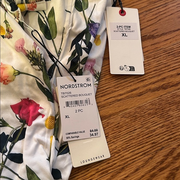 NWT Ted Baker Pastel Floral PJ set, size xl - Picture 3 of 5